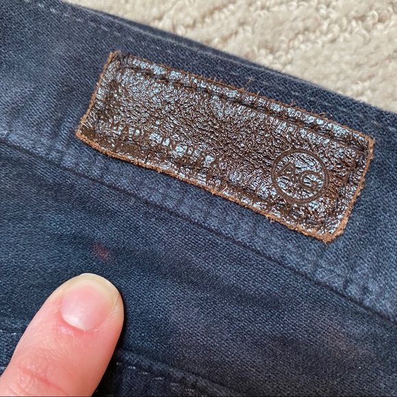 AG Super Skinny Dark Gray Velvet Leggings Jeans - Picture 6 of 6